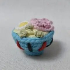 ミニラーメン あみぐるみキーホルダー ハンドメイド バッグチャーム