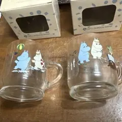 ムーミン ガラス製マグカップ 2個セット