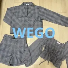 WEGO チェック柄ダブルブレストセットアップ