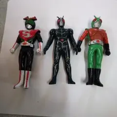 仮面ライダー　ソフビ　3体まとめ売り　昭和ライダー