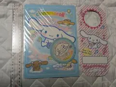 シナモロール　下敷き＆ドアノブプレート　セット　レトロ