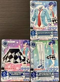 アイカツ！　マリンストライプコーデ　3枚セット　プロモ　PM　丸大食品