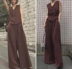Ameri vintage プリーツワイドベルトロンパース　定価21340 Ameri vintage プリーツワイドベルトロンパース 定価21340 - メルカリ