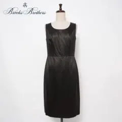美品 ブルックスブラザーズ サテンワンピース ブラック サイズ2*ED1103