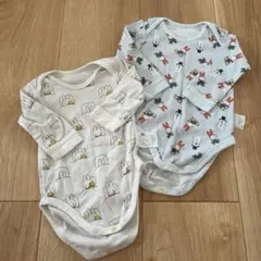 ユニクロ　ボディスーツ　70 80 長袖　ミッフィ　ロンパース　肌着