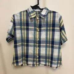 branshes ブランシェス　チェック柄 半袖シャツ 120 キッズ