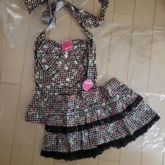 ラスト1セットギンガムチェックセクシーセットアップ