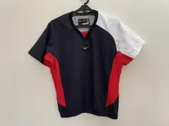 ミズノ　グローバルエリート　Vネックジャケット　裏地メッシュ　半袖　Mサイズ