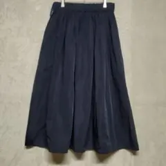 ユニクロ 　ボリューム ギャザースカート　M ネイビー 　丈短め札付き