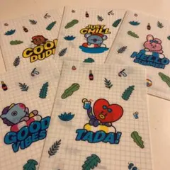 新品未使用★BTS★BT21★クリアファイル5枚セット