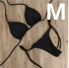 ブラジリアンビキニブラ　黒　ブラック　トライアングルビキニ　三角ビキニ 水着