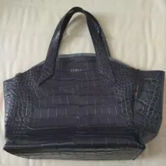 フルラ トートバッグ クロコ型押し ユッカ