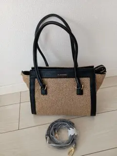 LA BAGAGERIE ショルダーバッグ ベージュと黒