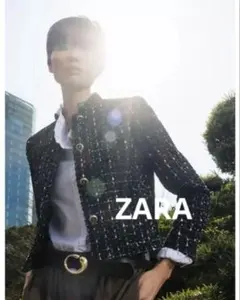 ZARAメタリック糸入りクロップドジャケット