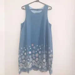 【新品・タグ付き】グロスステージ　ワンピース　チュニック　青