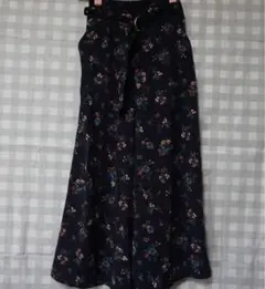 プリーツスカーチョ花柄パンツ