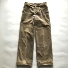 ★美品★ラルフローレン ワイドコーデュロイパンツ ダブル ベージュ 7 太畝