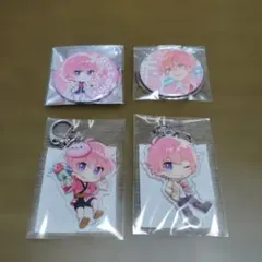 すとぷり　さとみくん缶バッチとアクリルキーホルダーセット