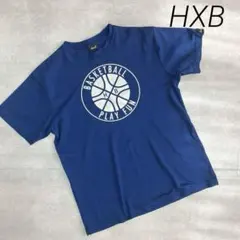 HXB バスケットボール Tシャツ Ｌ　青　速乾 ドライ 練習着 美品