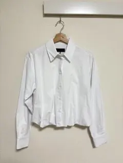 《新品未使用》ZARA ホワイト バルーンポプリンシャツ 長袖