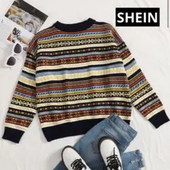 SHEIN ニット ストライプ セーター