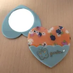 ハート型 スライドミラー ライトブルー オレンジ