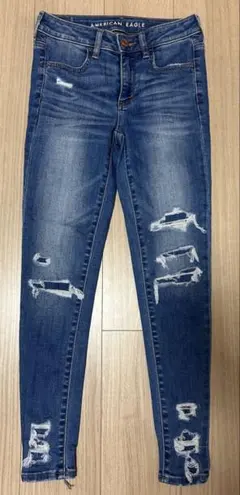 アメリカンイーグル　ダメージデニム　ジーンズ　ズボン