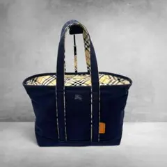 BURBERRY BLUELABEL ノバチェック キャンバストート ホースロゴのサムネイル