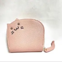 猫の形のカードケース・カードホルダー　ピンク