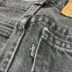 90s usa製 Levi’s 550 後染めブラックデニムW29L30 黒タブのサムネイル