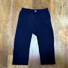 しまむら　裏起毛パンツ　ネイビー　80