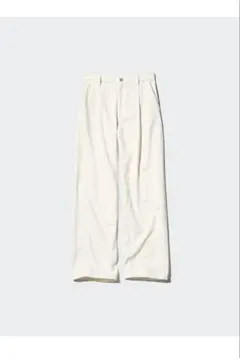 ユニクロ ドレープデニムタックパンツ Sナチュラル UNIQLO