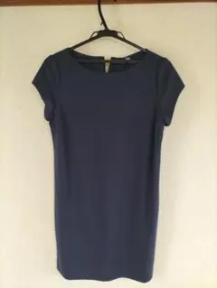 UNIQLO ネイビー 半袖ワンピース L