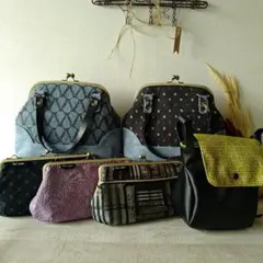 【和泉様】親子がま口ポシェット3点　おしゃれながま口ショルダー2点　ハンドメイド