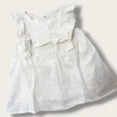 【美品】Birthday レース フリル ブラウス 120 アイボリー