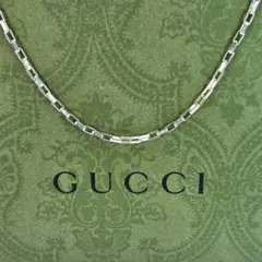 Gucci グッチ レクタングルネックレス51cmチェーン シルバー925Y2K