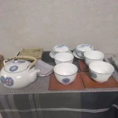 有田焼　急須　 湯飲み6個　茶托5個　銘々皿3個セット