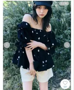 snidel ドット柄 オフショルダー ブラウス 2026年最新】snidel オフショル ドットの人気アイテム - メルカリ