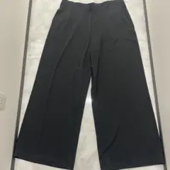 UNIQLO ブラック 3XL クレープジャージーストレートパンツ