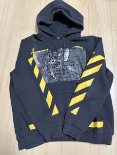 Off-White アートプリント ブラックパーカー Off-White アートプリント パーカー ブラック - メルカリ