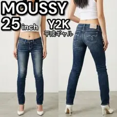【Y2K•美脚】 MOUSSY デニム 25inch ローライズ 細身 韓国系