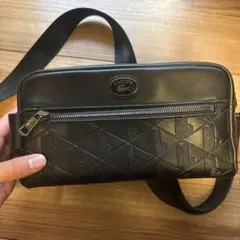 ⭐︎兄様専用⭐︎LACOSTE ダークグリーンショルダーバッグ - メルカリ