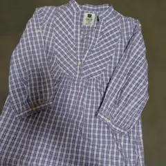 Levi's紫と白のチェック柄七分袖