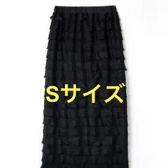 新品未使用！しまむら megumi ニットナロースカート Sサイズ ブラック