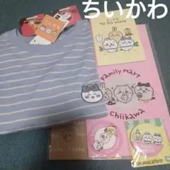 新品未使用　ジーユーGU 　レディースちいかわ半袖TシャツSサイズ＆非売品グッズのサムネイル