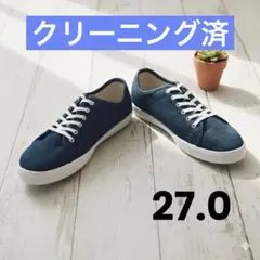 ネイビー デニム スニーカー