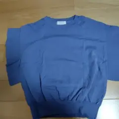 OPAQUE.CLIP ブルー 半袖ニット 38/M