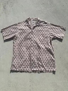 70s ヴィンテージ オープンカラーシャツ 開襟 L - メルカリ