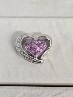 ◾宝石鑑別書レ・エッセンシャルK18WG ピンクサファイア&ダイヤペントップ