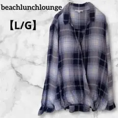 美品✨beachlunchlounge 長袖シャツ チェック柄【L/G】トップス